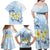 FSM Chuuk Constitution Day Family Matching Off Shoulder Maxi Dress and Hawaiian Shirt Polynesian Curves Plumeria - Polynesian Pride