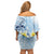 FSM Chuuk Constitution Day Family Matching Off Shoulder Short Dress and Hawaiian Shirt Polynesian Curves Plumeria - Polynesian Pride