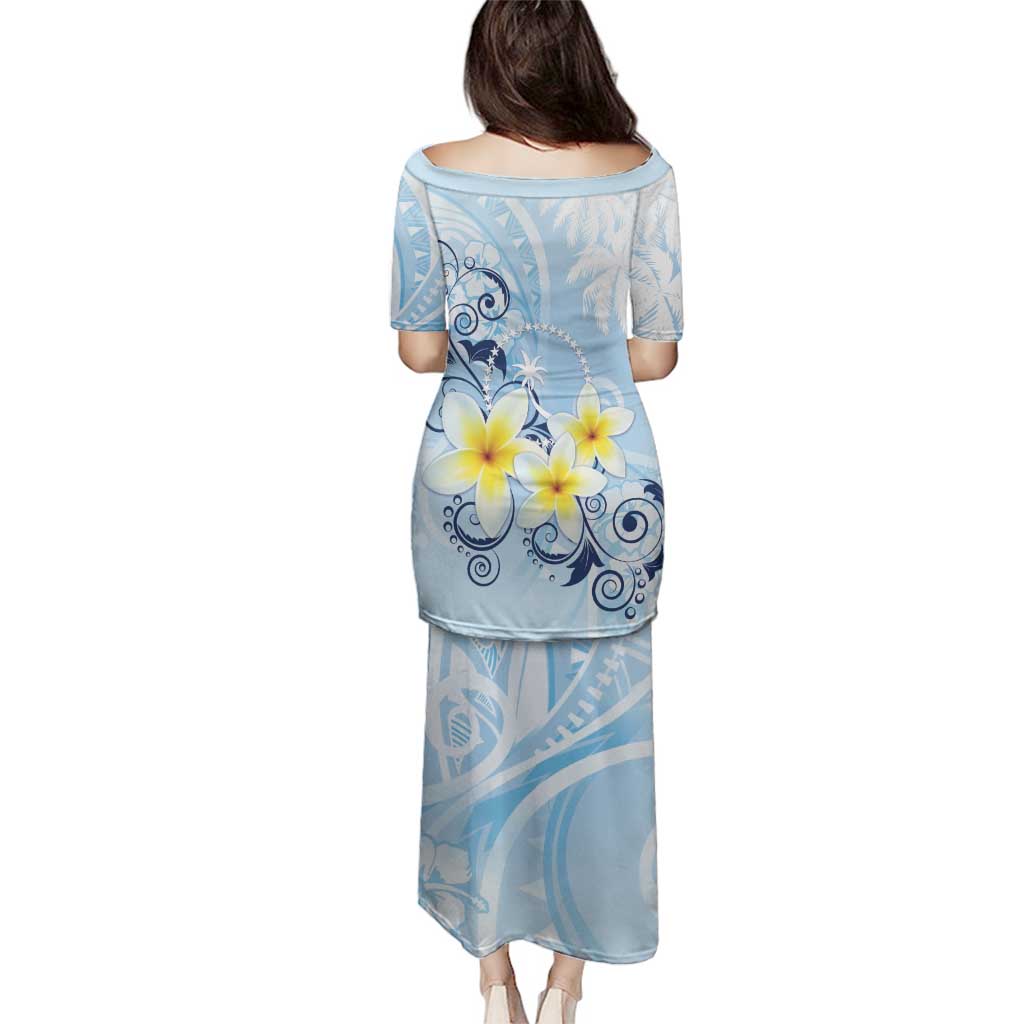 FSM Chuuk Constitution Day Family Matching Puletasi and Hawaiian Shirt Polynesian Curves Plumeria LT05 - Polynesian Pride