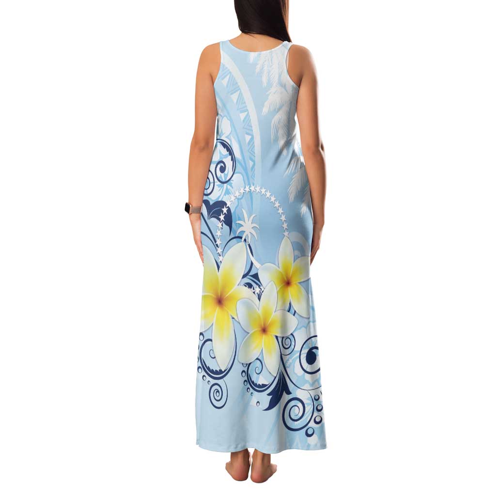FSM Chuuk Constitution Day Family Matching Tank Maxi Dress and Hawaiian Shirt Polynesian Curves Plumeria LT05 - Polynesian Pride