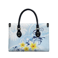 FSM Chuuk Constitution Day Leather Bag Polynesian Curves Plumeria LT05 - Polynesian Pride