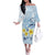 FSM Chuuk Constitution Day Off The Shoulder Long Sleeve Dress Polynesian Curves Plumeria - Polynesian Pride
