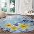 FSM Chuuk Constitution Day Round Carpet Polynesian Curves Plumeria - Polynesian Pride