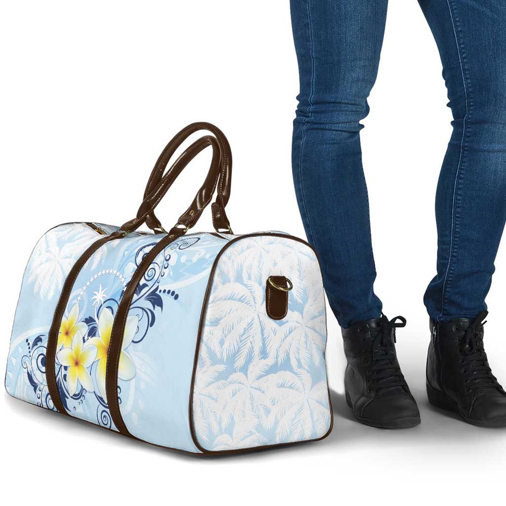FSM Chuuk Constitution Day Travel Bag Polynesian Curves Plumeria - Polynesian Pride