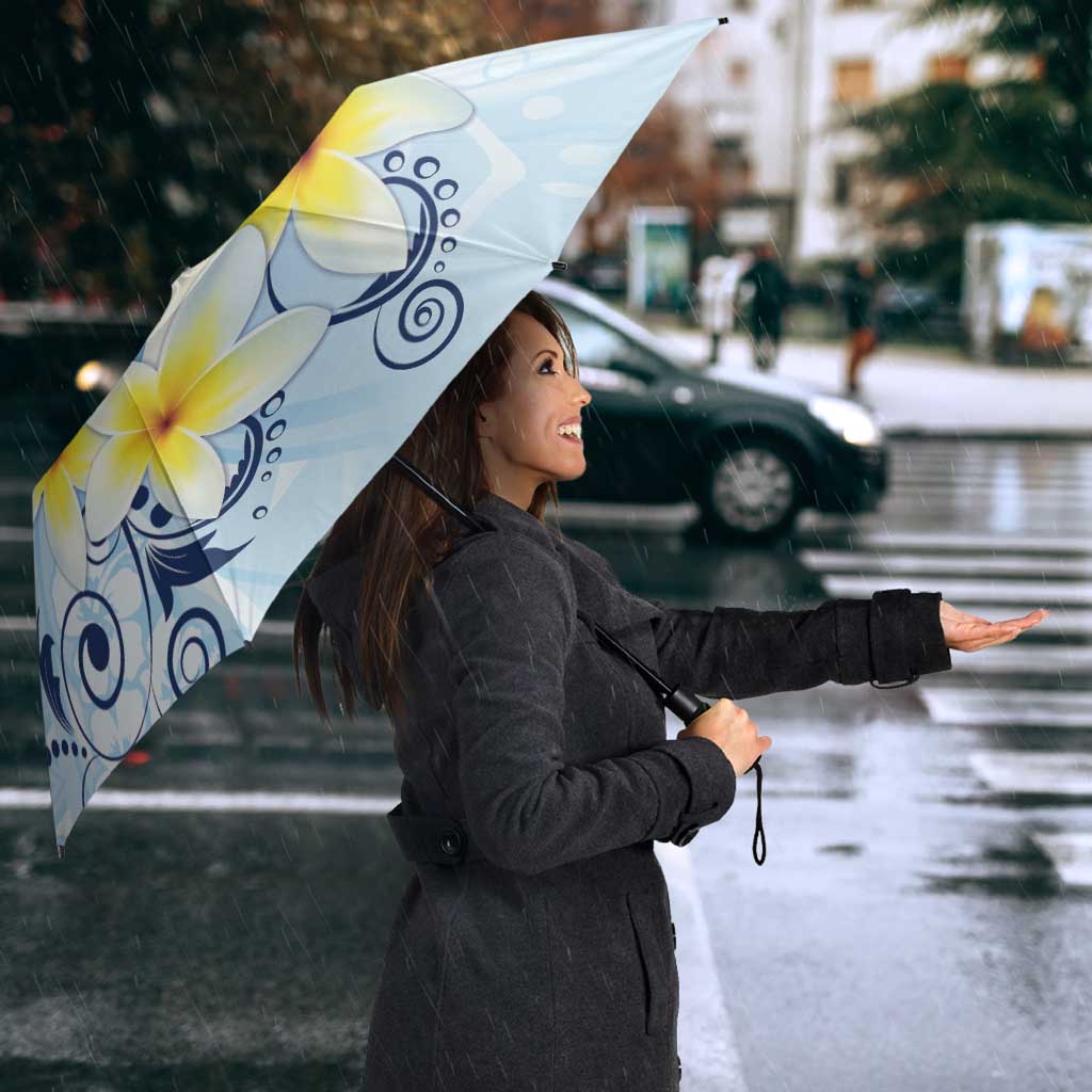 FSM Chuuk Constitution Day Umbrella Polynesian Curves Plumeria LT05 - Polynesian Pride