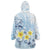FSM Chuuk Constitution Day Wearable Blanket Hoodie Polynesian Curves Plumeria - Polynesian Pride