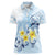 FSM Chuuk Constitution Day Women Polo Shirt Polynesian Curves Plumeria - Polynesian Pride