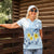 FSM Chuuk Constitution Day Women Polo Shirt Polynesian Curves Plumeria - Polynesian Pride