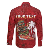Personalised Aloha Halloween Family Matching Mermaid Dress and Hawaiian Shirt Skeleton Surfing LT05 - Polynesian Pride