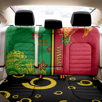 Vanuatu Happy Unity Day Back Car Seat Cover Polynesian Plumeria LT05 - Polynesian Pride