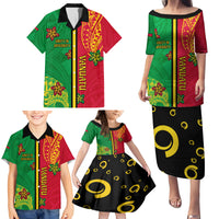 Personalised Vanuatu Happy Unity Day Family Matching Puletasi Dress and Hawaiian Shirt Polynesian Plumeria LT05 - Polynesian Pride