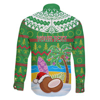 Personalised Cook Islands Christmas Family Matching Mermaid Dress and Hawaiian Shirt Coconut Santa Beach Style LT05 - Polynesian Pride