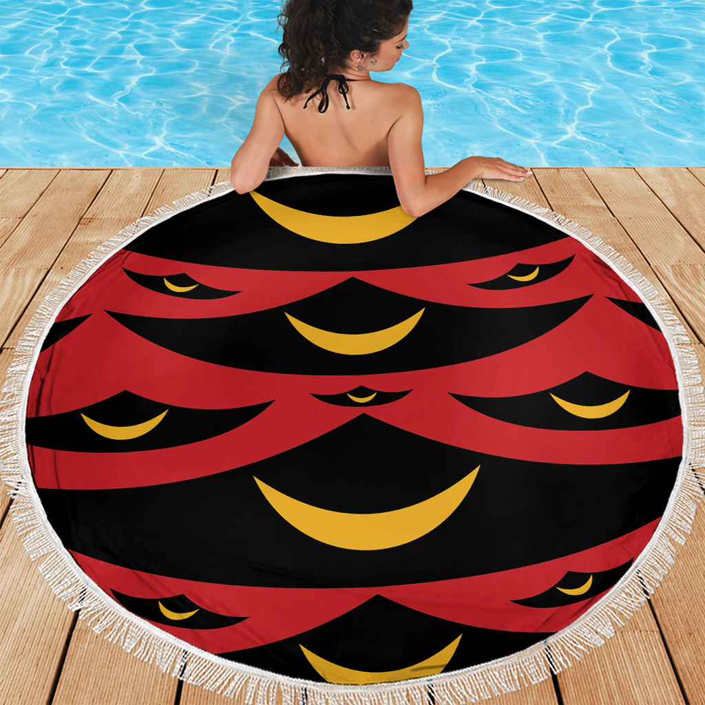 Hawaii Ahu Ula Inspired Beach Blanket Red Version LT05 - Polynesian Pride