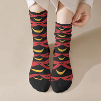 Hawaii Ahu Ula Inspired Crew Socks Red Version LT05 Crew Socks Red - Polynesian Pride