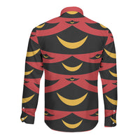 Hawaii Ahu Ula Inspired Long Sleeve Button Shirt Red Version LT05 - Polynesian Pride