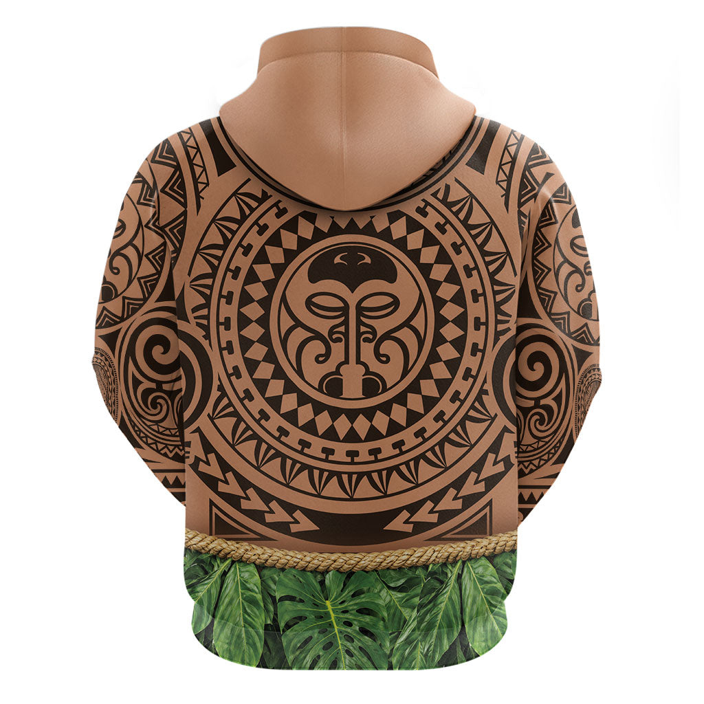 Hawaii Warrior Tattoo Inspired Hoodie Tropical Leaf Skirt Costume LT05 - Polynesian Pride
