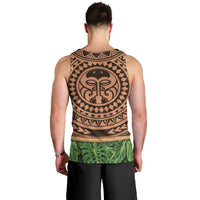 Hawaii Warrior Tattoo Inspired Men Tank Top Tropical Leaf Skirt Costume LT05 - Polynesian Pride