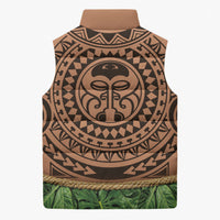 Hawaii Warrior Tattoo Inspired Sleeveless Puffer Jacket Tropical Leaf Skirt Costume LT05 - Polynesian Pride