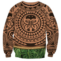 Hawaii Warrior Tattoo Inspired Sweatshirt Tropical Leaf Skirt Costume LT05 - Polynesian Pride