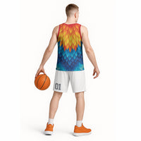 Polynesia Colorful Rooster Costume Basketball Jersey LT05 - Polynesian Pride
