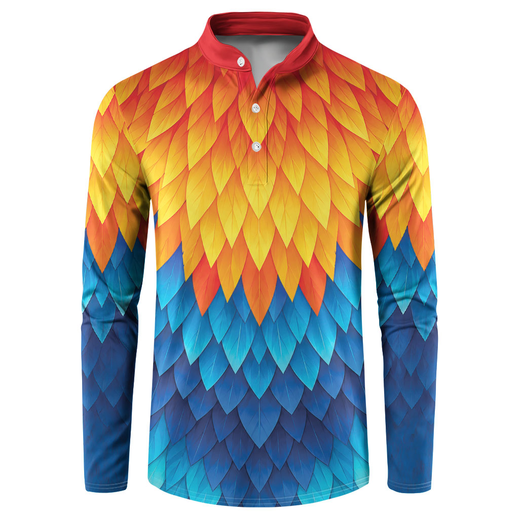 Polynesia Colorful Rooster Costume Button Sweatshirt LT05 Multicolor - Polynesian Pride
