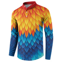 Polynesia Colorful Rooster Costume Button Sweatshirt LT05 - Polynesian Pride