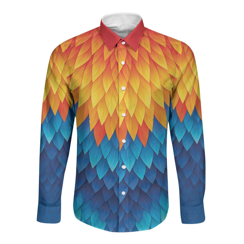 Polynesia Colorful Rooster Costume Long Sleeve Button Shirt LT05 Unisex Multicolor - Polynesian Pride