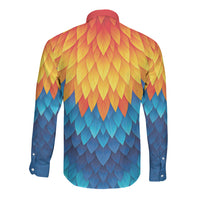 Polynesia Colorful Rooster Costume Long Sleeve Button Shirt LT05 - Polynesian Pride