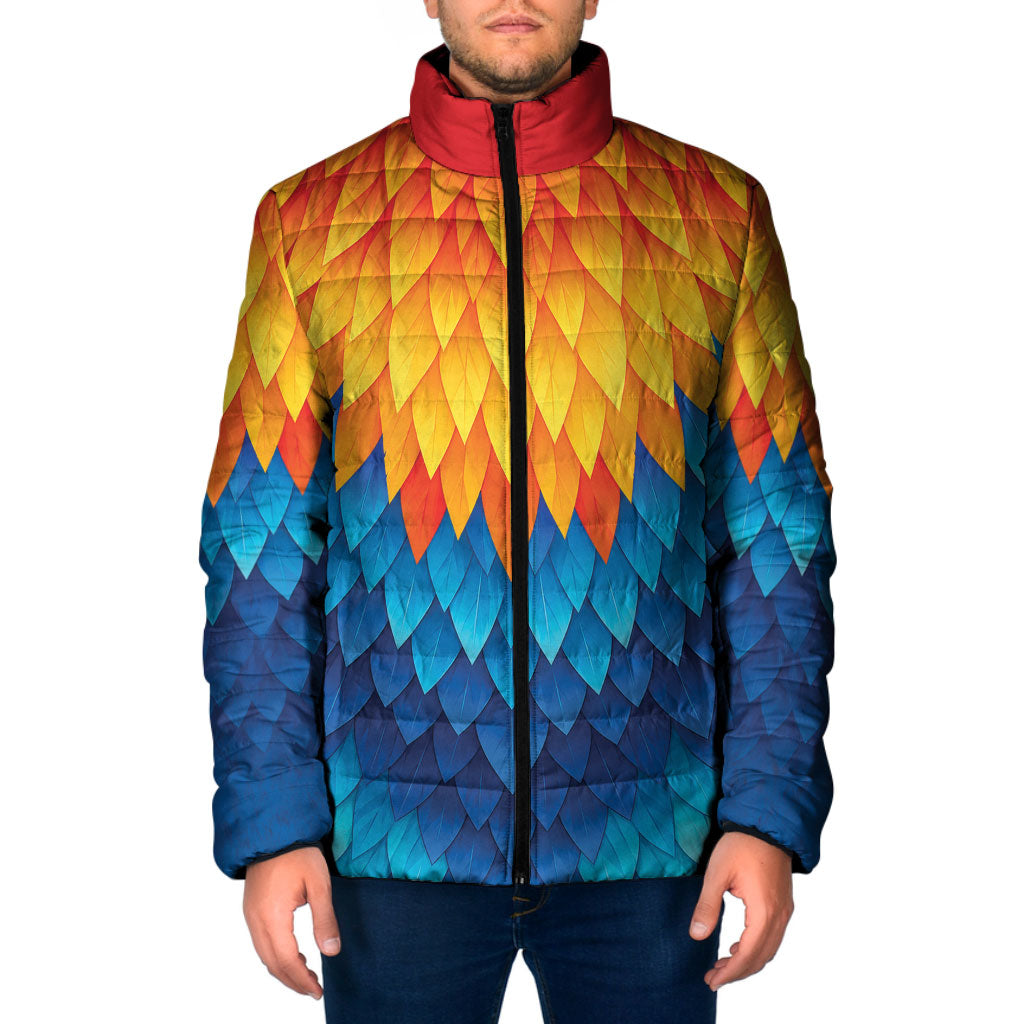 Polynesia Colorful Rooster Costume Padded Jacket LT05 Men Multicolor - Polynesian Pride