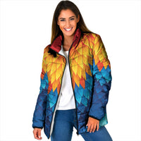 Polynesia Colorful Rooster Costume Padded Jacket LT05 Women Multicolor - Polynesian Pride