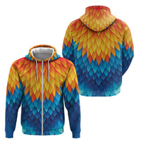 Polynesia Colorful Rooster Costume Zip Hoodie