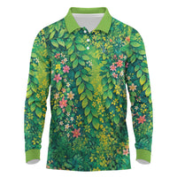 Polynesian Enchanted Mother Nature Costume Long Sleeve Polo Shirt LT05 Green - Polynesian Pride