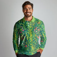 Polynesian Enchanted Mother Nature Costume Long Sleeve Polo Shirt LT05 - Polynesian Pride