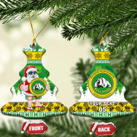 Custom Hawaii Kaimuki High School Christmas Ceramic Ornament Tropical Santa Claus LT05 Christmas Tree Green - Polynesian Pride