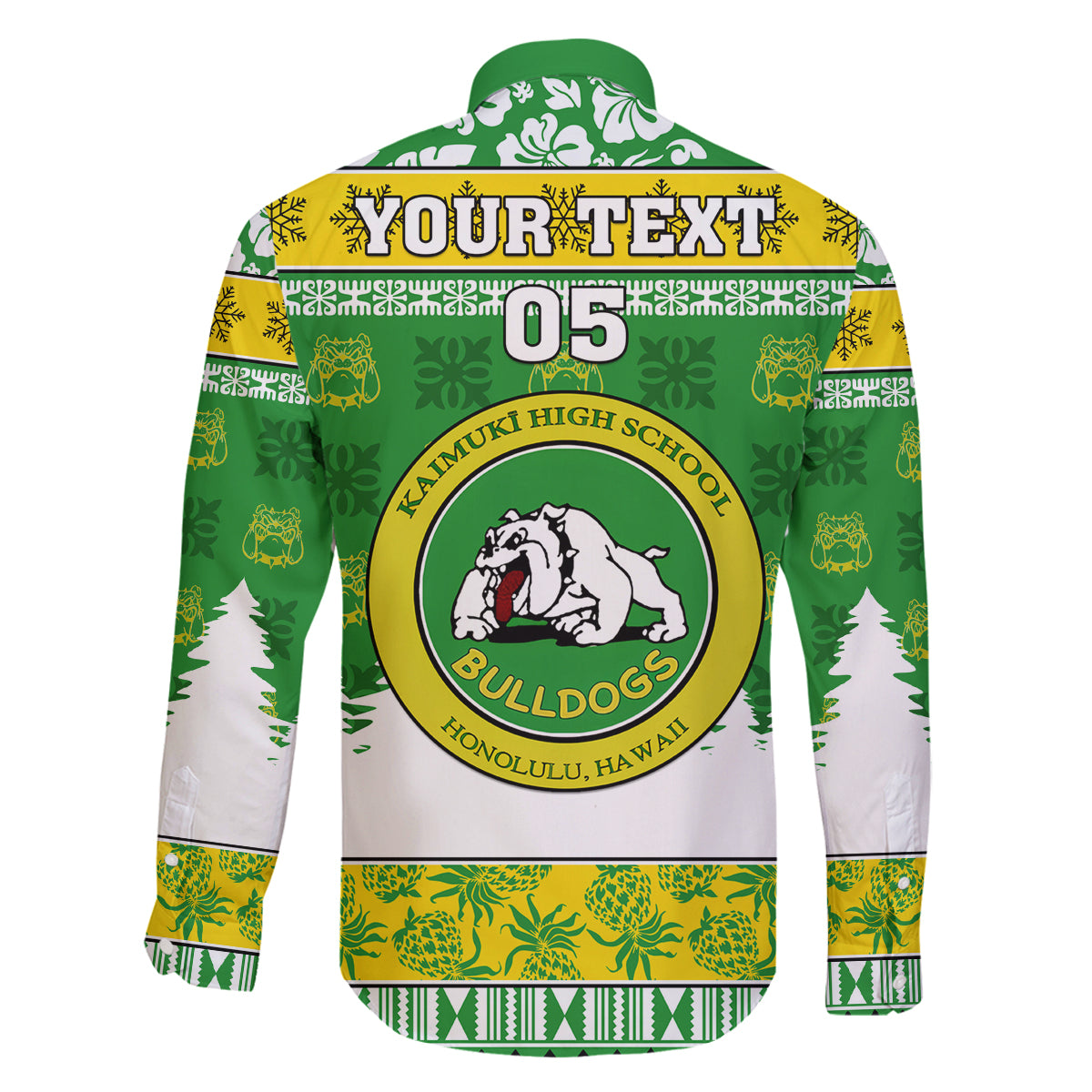 Custom Hawaii Kaimuki High School Christmas Family Matching Mermaid Dress and Hawaiian Shirt Tropical Santa Claus LT05 - Polynesian Pride