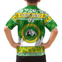 Custom Hawaii Kaimuki High School Christmas Family Matching Puletasi Dress and Hawaiian Shirt Tropical Santa Claus LT05 - Polynesian Pride