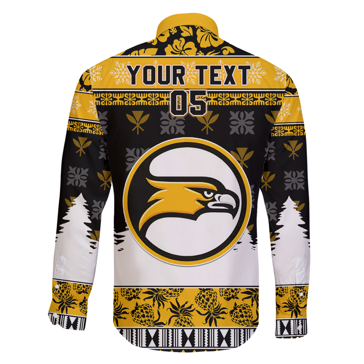Custom Hawaii Nanakuli High and Intermediate School Christmas Family Matching Off Shoulder Maxi Dress and Hawaiian Shirt Tropical Santa Claus LT05 - Polynesian Pride