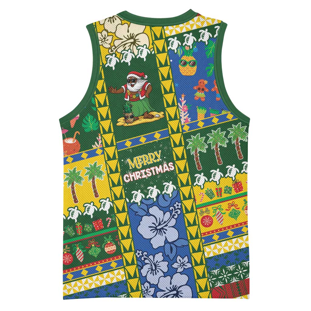 Solomon Islands Christmas Basketball Jersey Festive Beach Vibes LT05 - Polynesian Pride