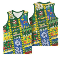 Solomon Islands Christmas Basketball Jersey Festive Beach Vibes LT05 - Polynesian Pride