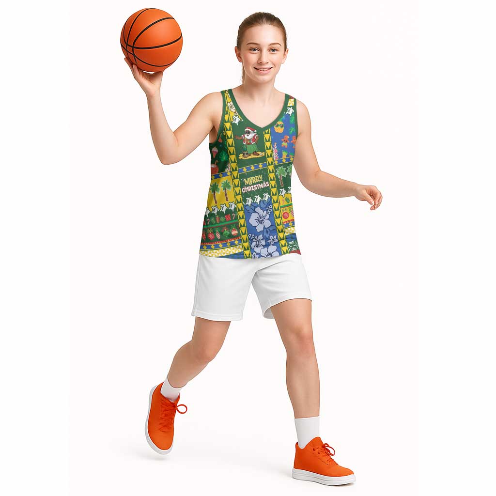 Solomon Islands Christmas Basketball Jersey Festive Beach Vibes LT05 - Polynesian Pride