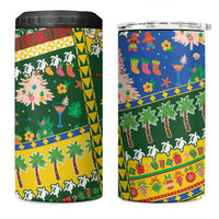 Solomon Islands Christmas 4 in 1 Can Cooler Tumbler Festive Beach Vibes LT05 One Size: 16 oz Green - Polynesian Pride
