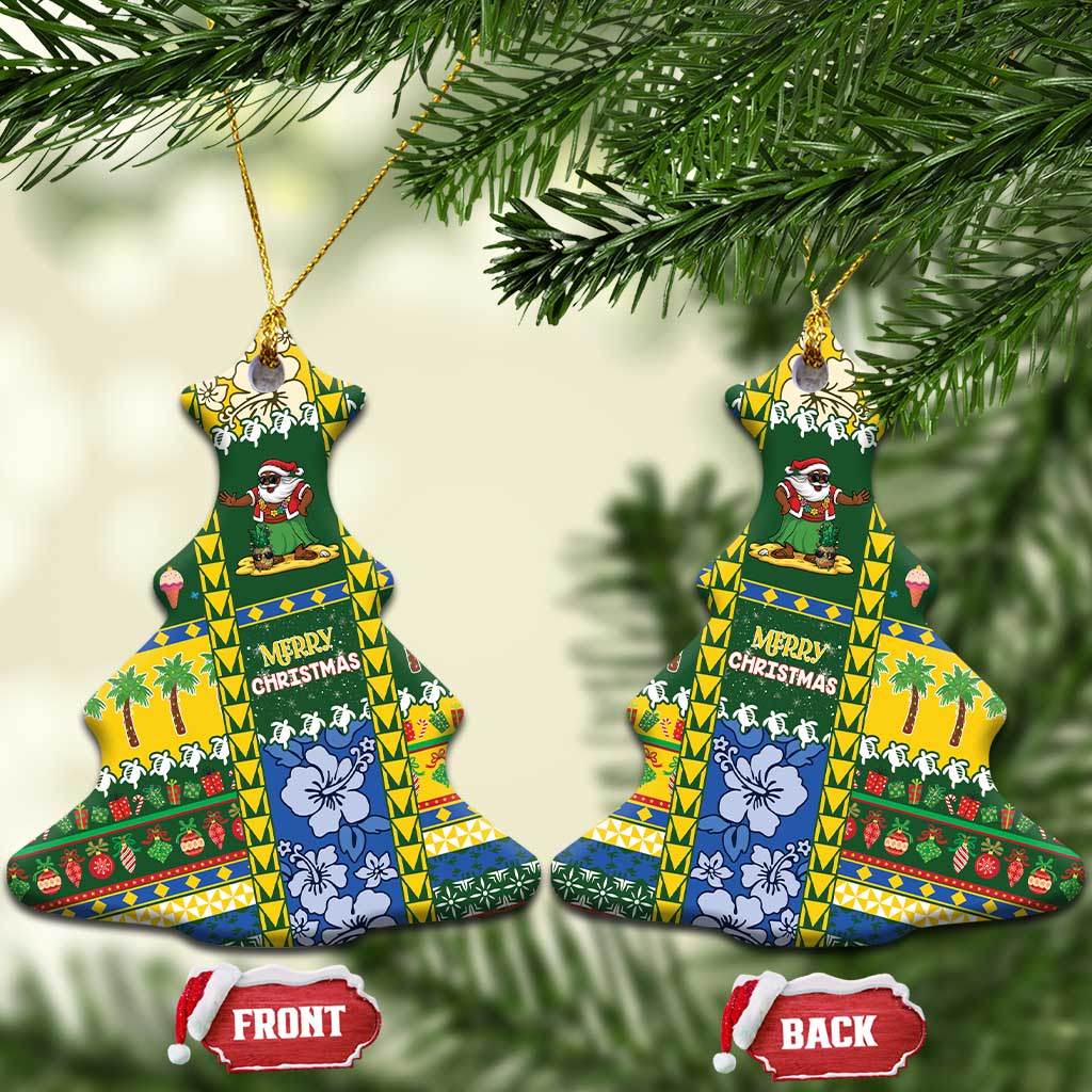 Solomon Islands Christmas Ceramic Ornament Festive Beach Vibes - Polynesian Pride