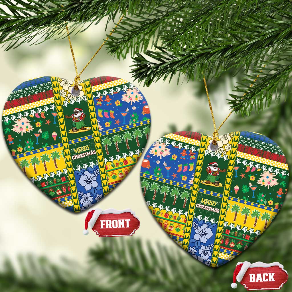 Solomon Islands Christmas Ceramic Ornament Festive Beach Vibes - Polynesian Pride