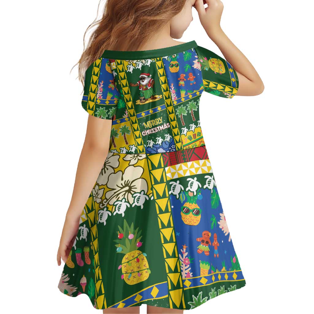 Solomon Islands Christmas Family Matching Off Shoulder Maxi Dress and Hawaiian Shirt Festive Beach Vibes LT05 - Polynesian Pride