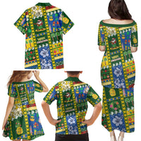 Solomon Islands Christmas Family Matching Puletasi and Hawaiian Shirt Festive Beach Vibes LT05 - Polynesian Pride