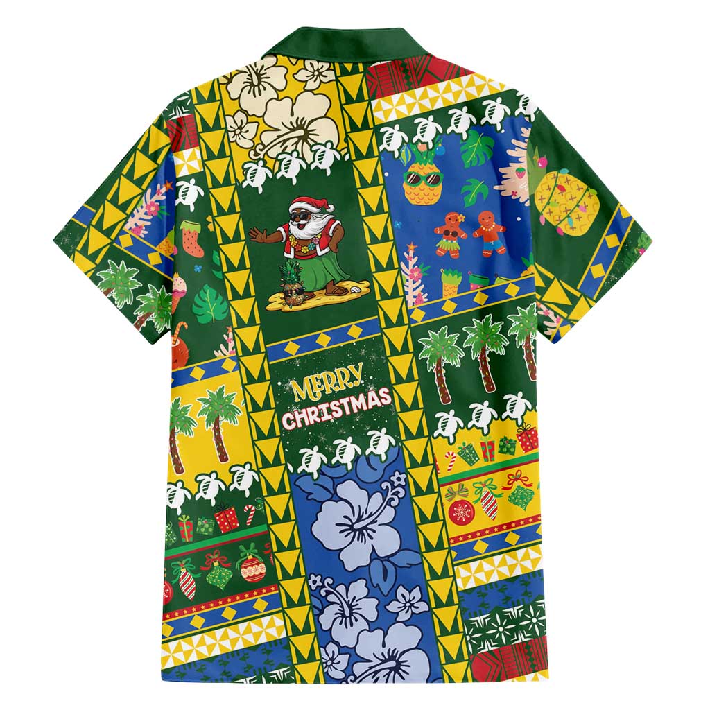Solomon Islands Christmas Family Matching Summer Maxi Dress and Hawaiian Shirt Festive Beach Vibes LT05 - Polynesian Pride