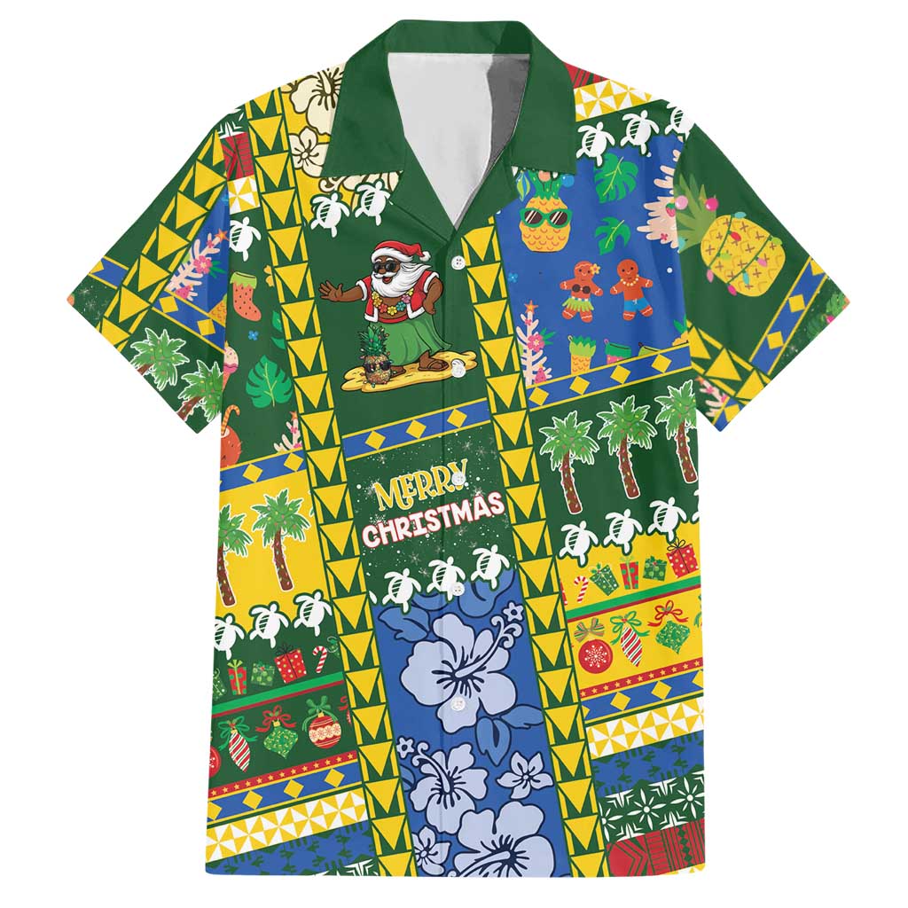 Solomon Islands Christmas Hawaiian Shirt Festive Beach Vibes - Polynesian Pride