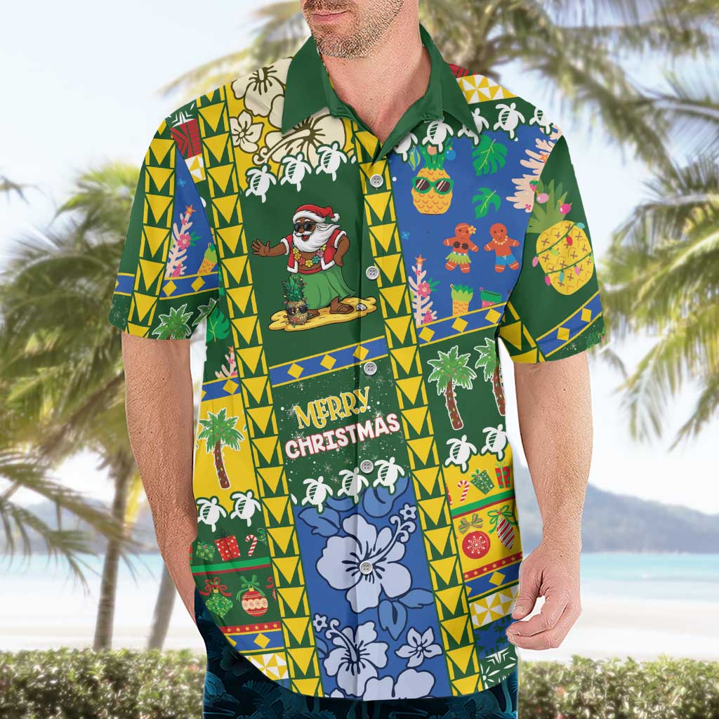 Solomon Islands Christmas Hawaiian Shirt Festive Beach Vibes - Polynesian Pride