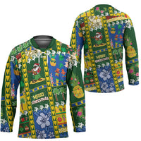 Solomon Islands Christmas Hockey Jersey Festive Beach Vibes - Polynesian Pride