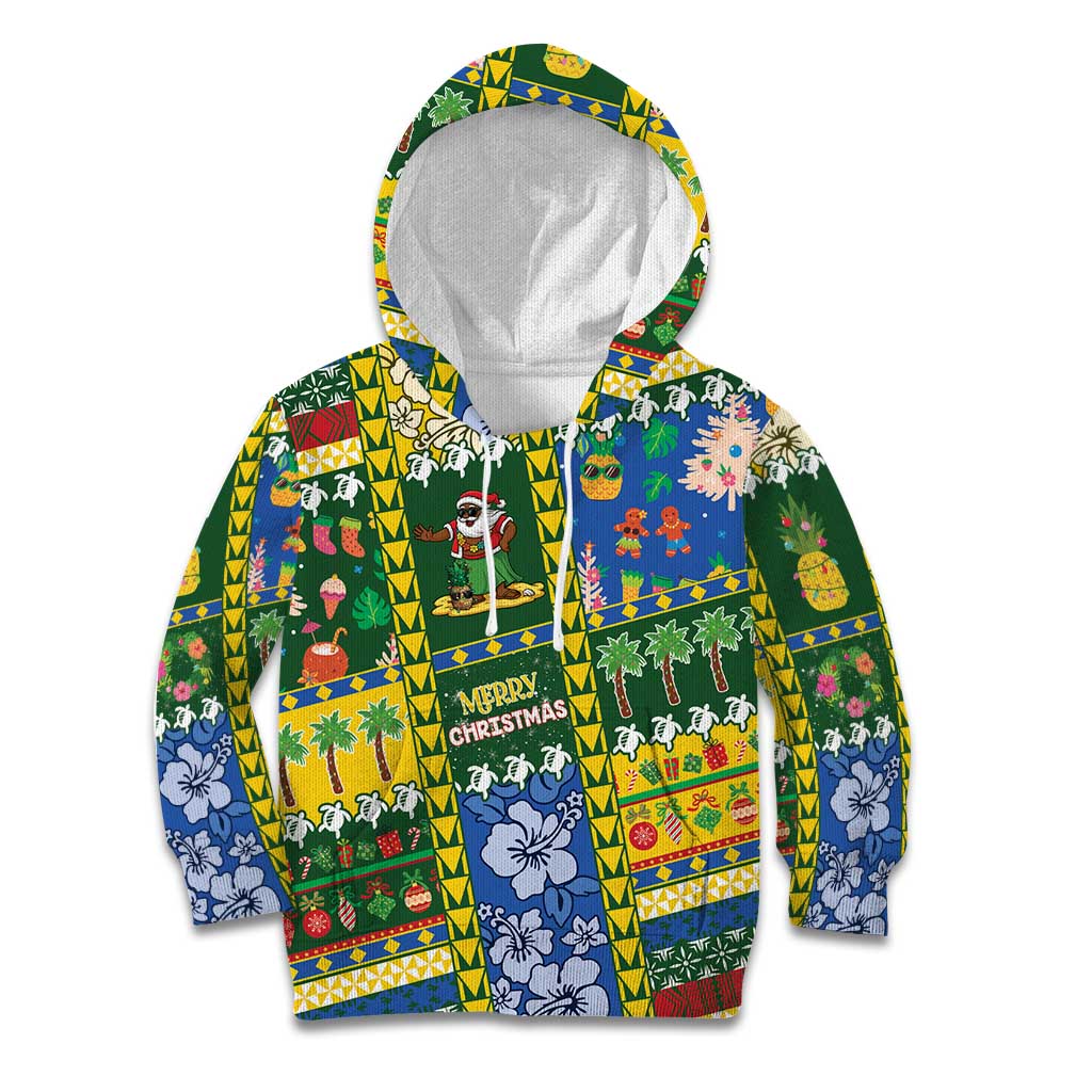 Solomon Islands Christmas Kid Hoodie Festive Beach Vibes - Polynesian Pride